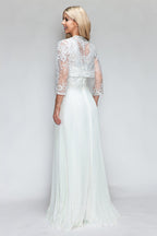 Wholesale Wedding Dress V-Neck Sleeveless Engagement Gown By LAF8341 - - Dress LAF