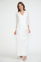 Wholesale Wedding Dress 3/4 Sleeve jacket Engagement Gown By LAF5293 - IVORY - Dress LAF