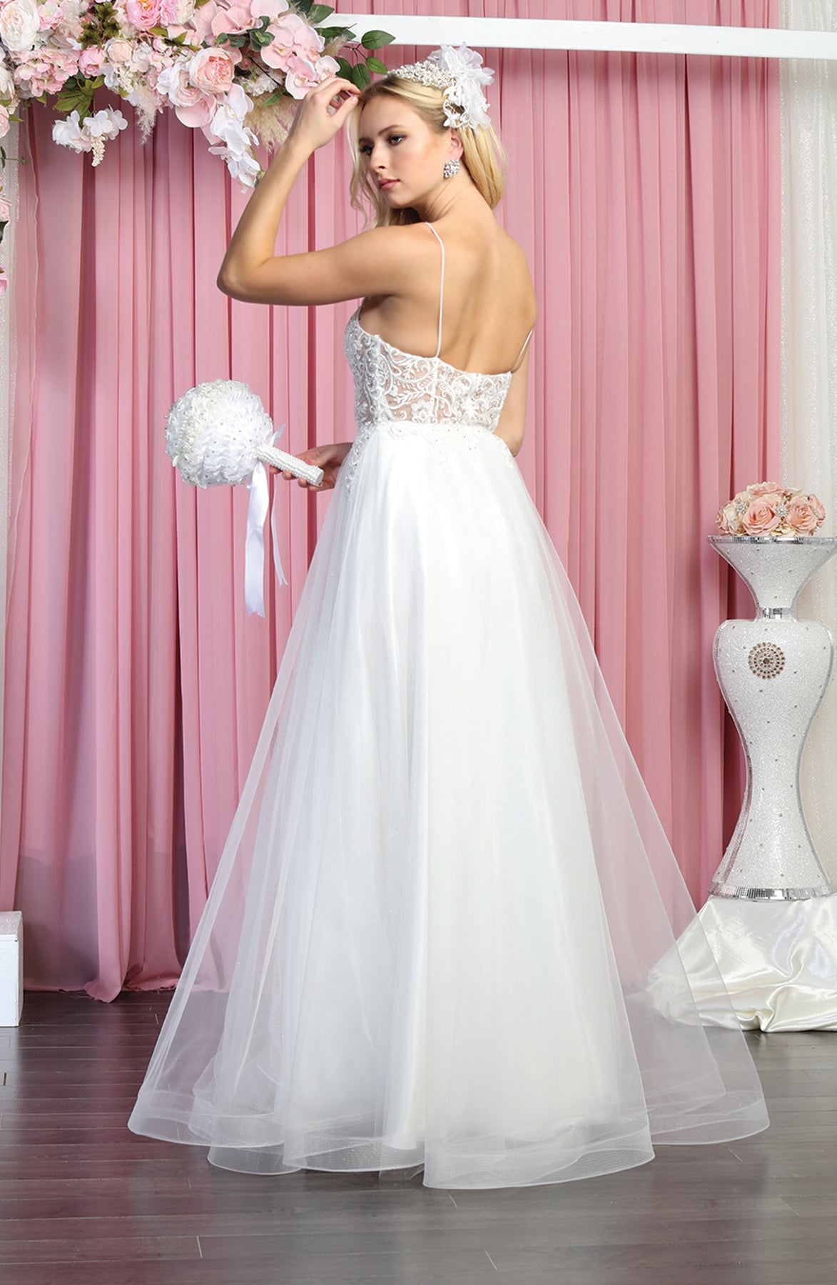 Ivory A-line Wedding Gown - LA1830 - - Dress LA Merchandise