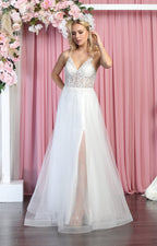 Ivory A-line Wedding Gown - LA1830 - - Dress LA Merchandise