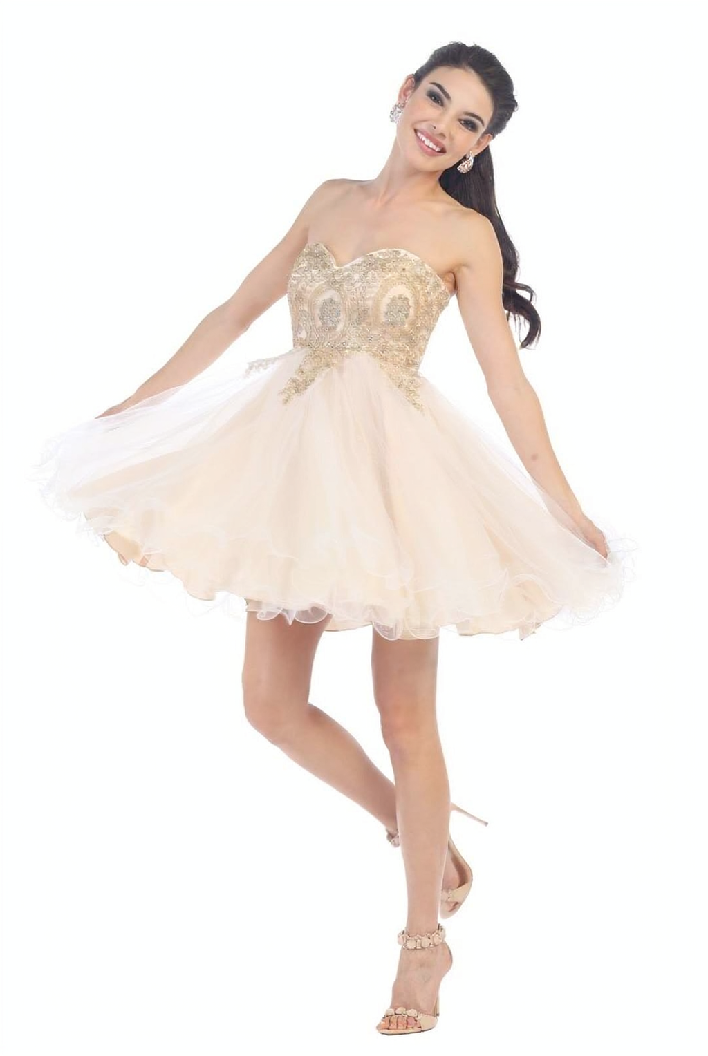La Merchandise LA1414 Strapless Short Wholesale Homecoming Party Dress - - LA Merchandise