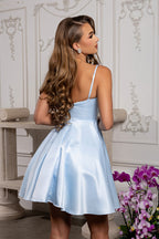 LA Merchandise LA1654 Spaghetti Straps Pockets Simple Hoco Dress - - Short Dress LA Merchandise