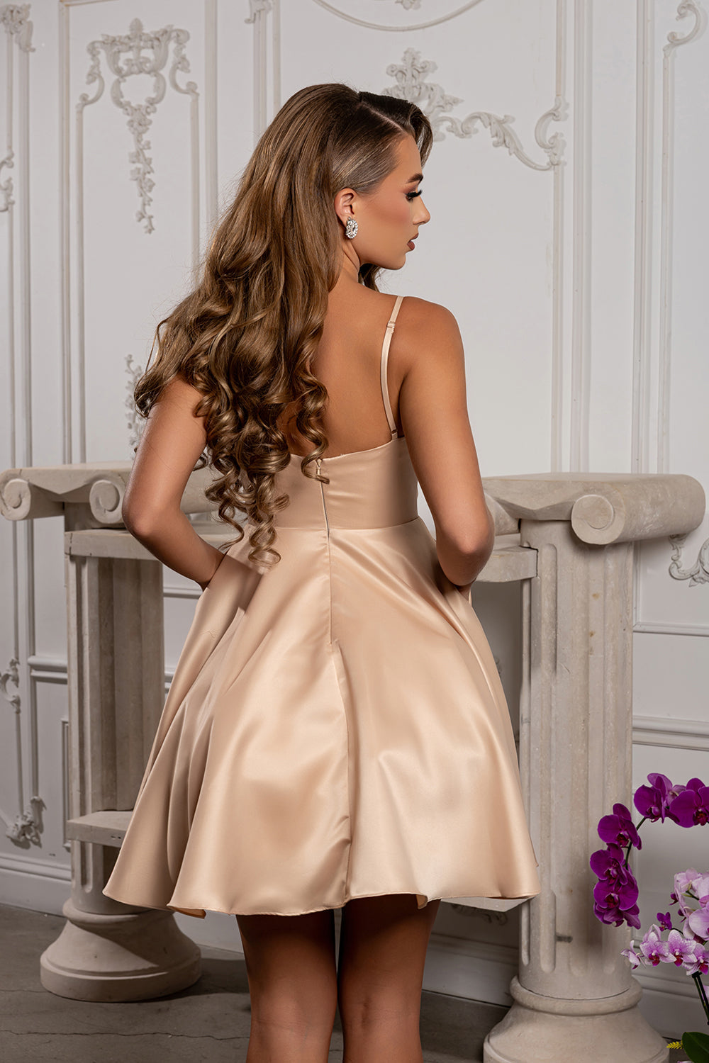 LA Merchandise LA1654 Spaghetti Straps Pockets Simple Hoco Dress - - Short Dress LA Merchandise