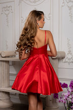 LA Merchandise LA1654 Spaghetti Straps Pockets Simple Hoco Dress - - Short Dress LA Merchandise