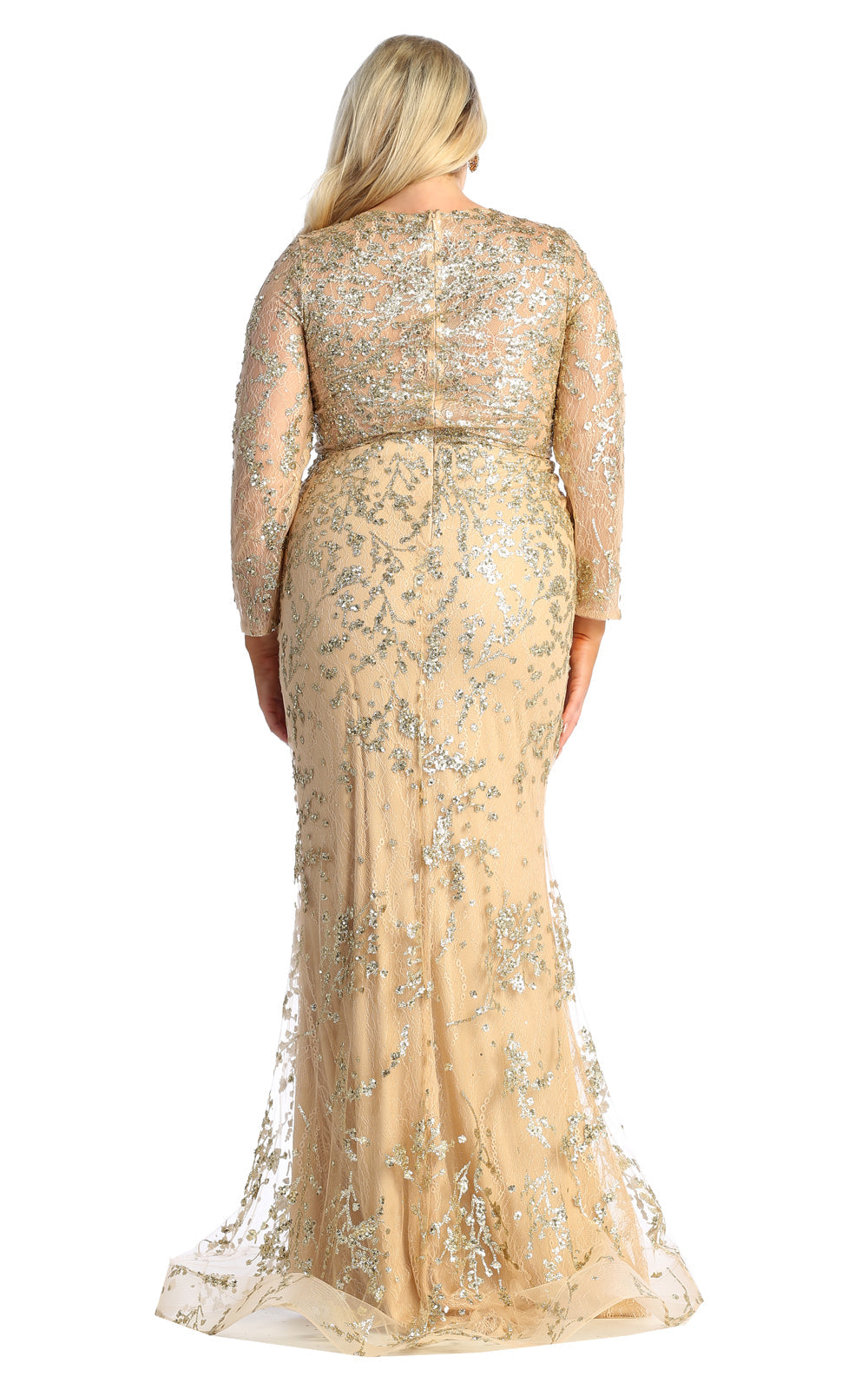 La Merchandise LA1850 Long Sleeve Special Occasion Mermaid Dress - - LA Merchandise