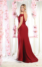 La Merchandise LA1855 Off the Shoulder Bodycon Stretchy Prom Dress - - LA Merchandise