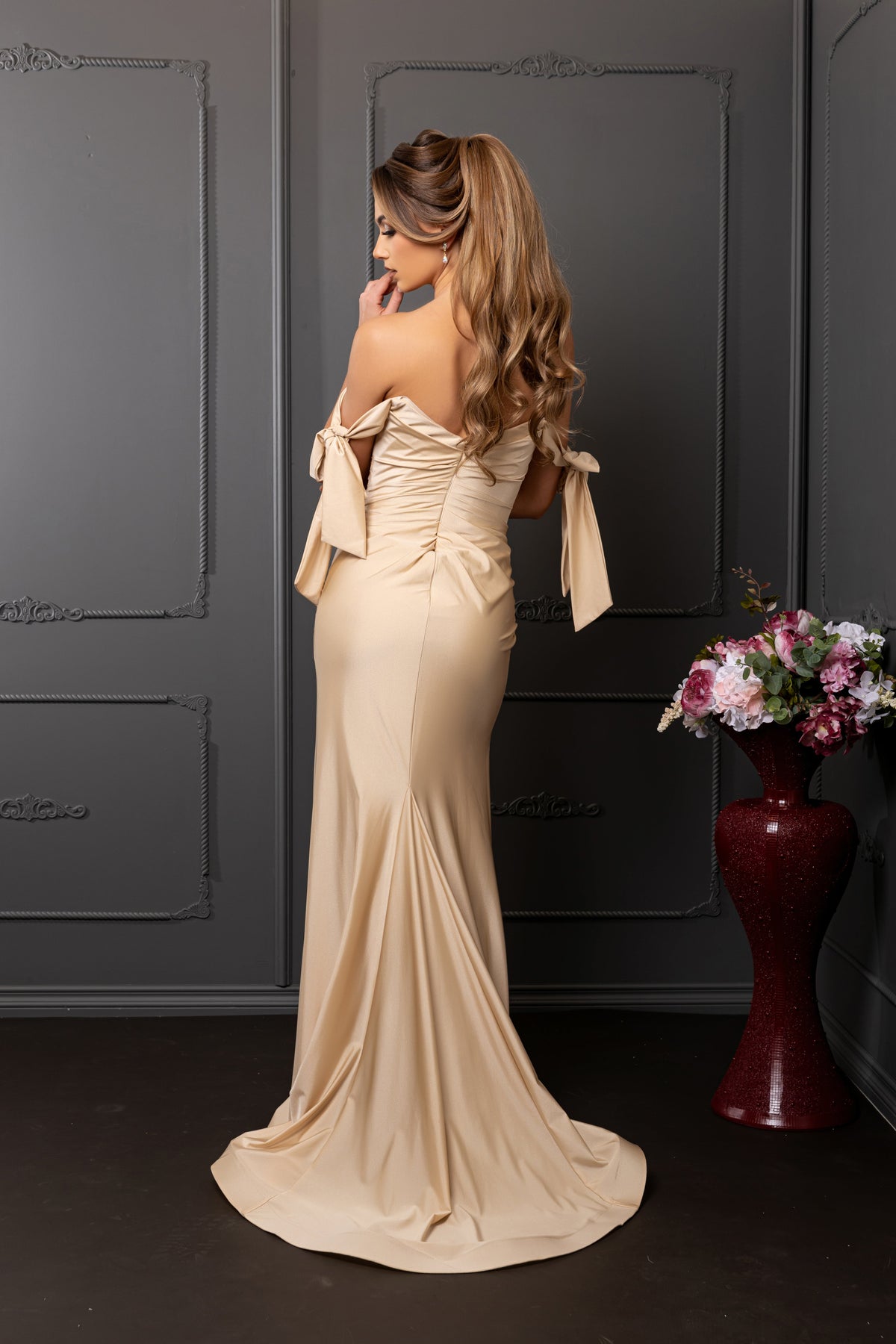 La Merchandise LA1858 Bow Tie Straps Bridesmaids Wholesale Gowns - - LA Merchandise