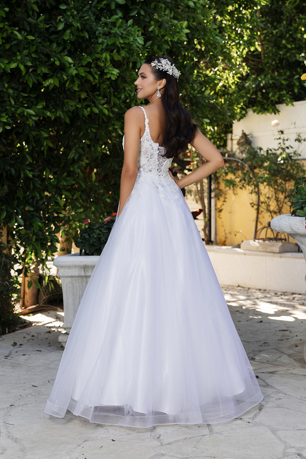 Wholesale Engagement Dress Plunging Neck A-Line Dress By LA2135 - - Dress LA Merchandise