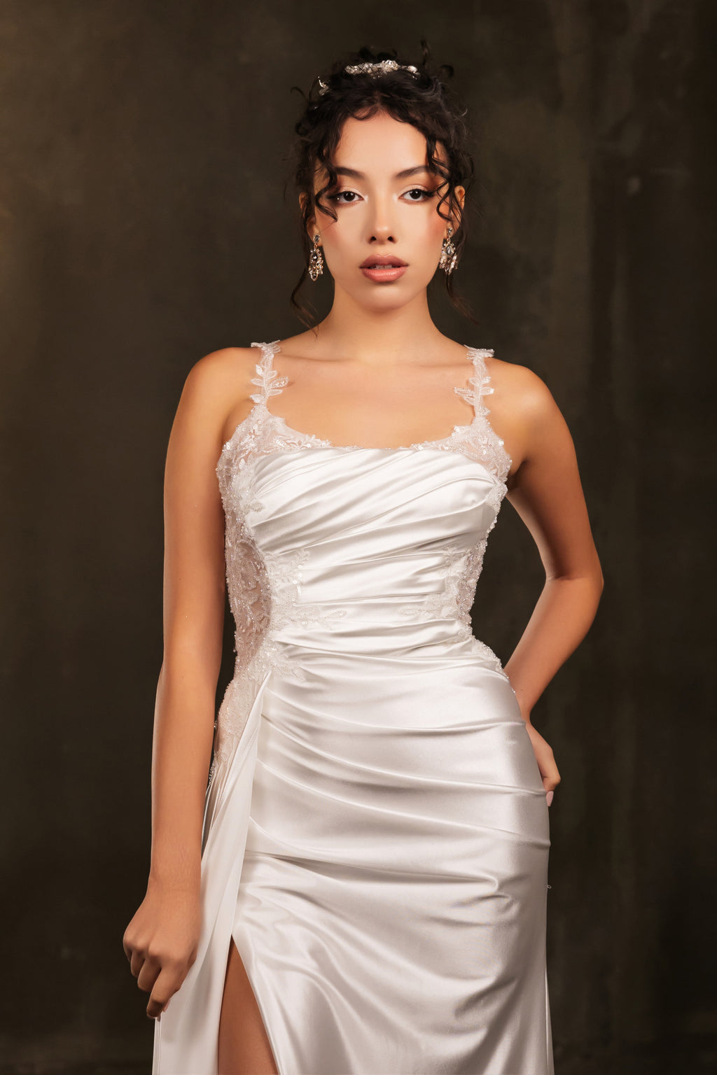 Wholesale Bridal Dress Square Neck Sleeveless Wedding Gown By LA2145 - - Dress LA Merchandise