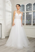 Wholesale Wedding Dress V-Neck Sequin Gown By LA2167 - IVORY - Dress LA Merchandise