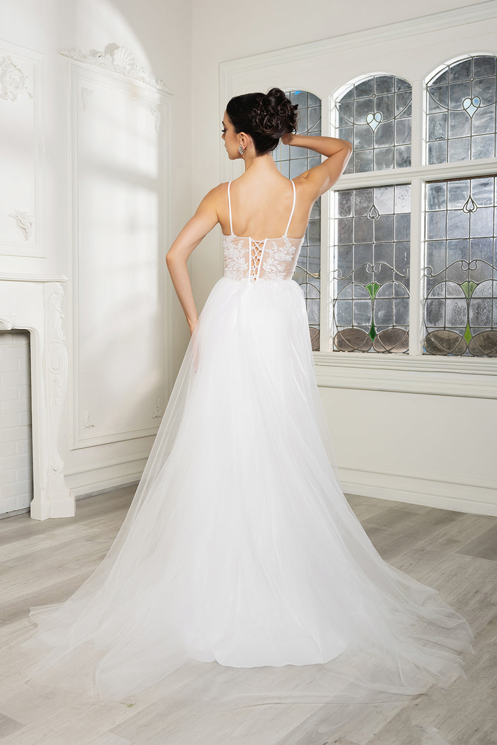 Wholesale Wedding Dress V-Neck Sequin Gown By LA2167 - - Dress LA Merchandise