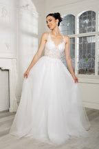 Wholesale Wedding Dress V-Neck Sequin Gown By LA2167 - - Dress LA Merchandise