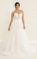 Wholesale Bridal Dress Sweetheart A-Line Wedding Gown By LA8131 - IVORY NUDE - Dress LA Merchandise