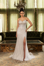 Wholesale Wedding Dress Sweetheart Beaded Sheath Gala Gown By LA8169 - WHITE - Dress LA Merchandise