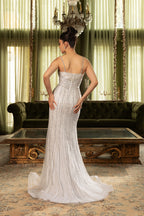 Wholesale Wedding Dress Sweetheart Beaded Sheath Gala Gown By LA8169 - - Dress LA Merchandise