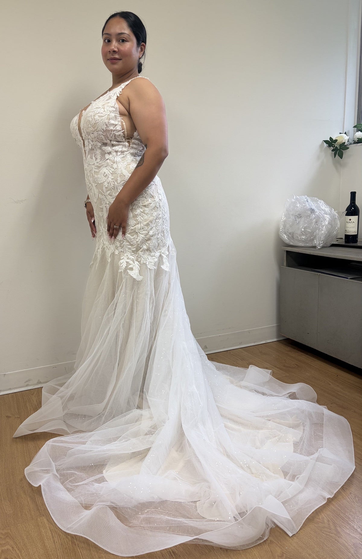 Wholesale Engagement Dress V-Neck Mermaid Sequin Bridal Gown By LA8181 - - Dress LA Merchandise