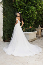 Wholesale Long Bridal Dress Off The Shoulder A-Line Gown By LA8182 - - Dress LA Merchandise