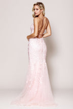 LA Merchandise LAA799 Wholesale Open Back Embroidered Prom Dress - - LA Merchandise