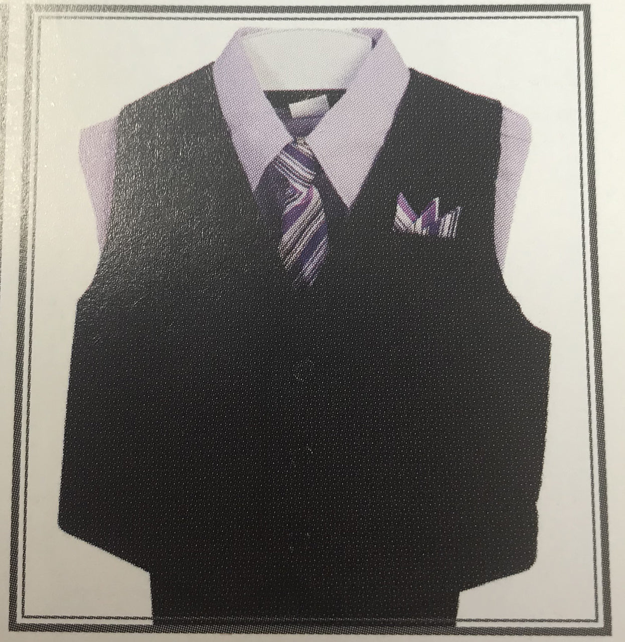 LA Merchandise LADBG688 Classy Kids Pin Striped Suit With Matching Set - LILAC - Boys suits LA Merchandise