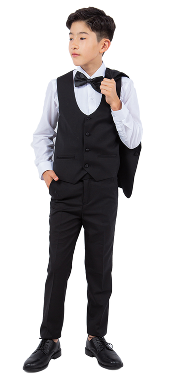 LA Merchandise LAGSAPBT283 5 pc Two Toned Boys Perry Ellis Tuxedo Suit - - Boys suits LA Suits