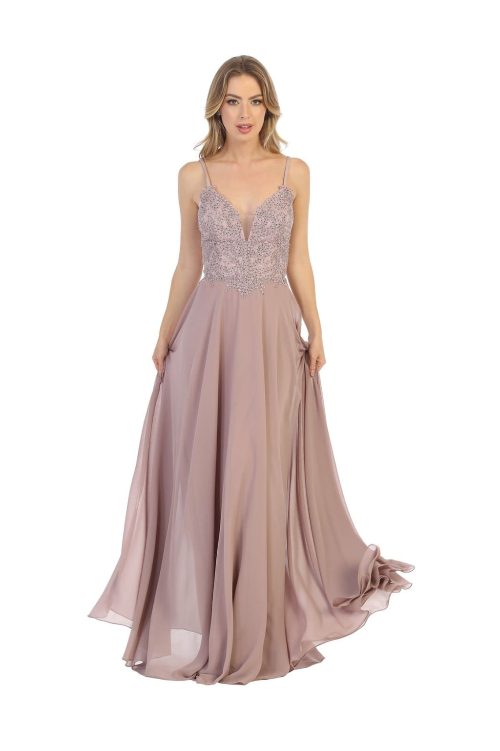 Long Prom Dress LA1750 - Mauve - Dress LA Merchandise