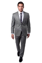 Mens Two Piece Ultra Slim Fit Sharkskin Suit - LA181SSA - EARTH TAN - Mens Suits LA Suits