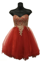 La Merchandise LA1414 Strapless Short Wholesale Homecoming Party Dress - RED - LA Merchandise