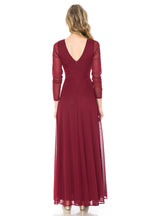 La Merchandise Simple Long Sleeve Modest Bridesmaids Dress- LN5234 - - LA Merchandise