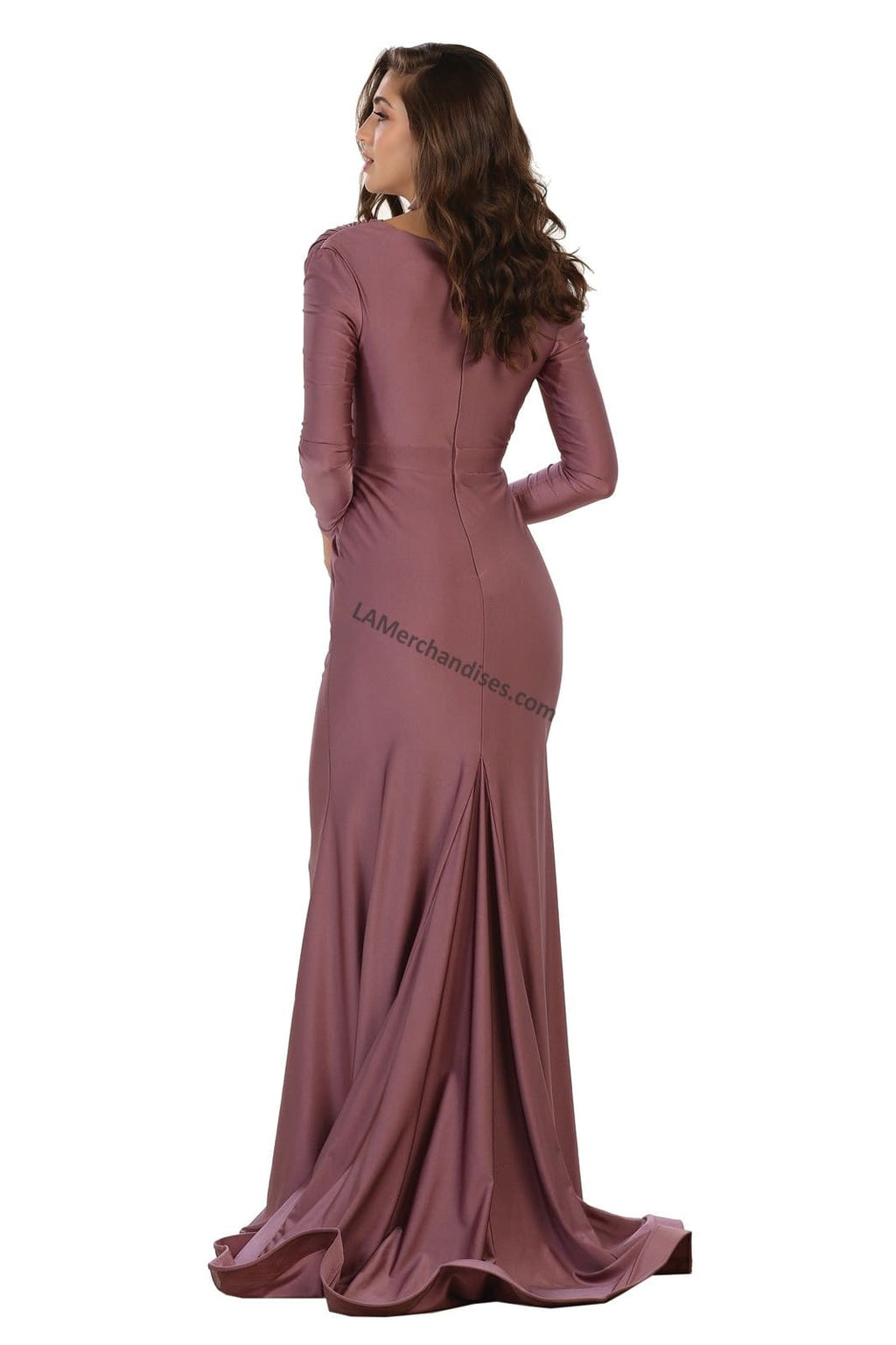 LA Merchandise LA1530 Wholesale V Neck Long Sleeve Bridesmaids Dresses - - LA Merchandise