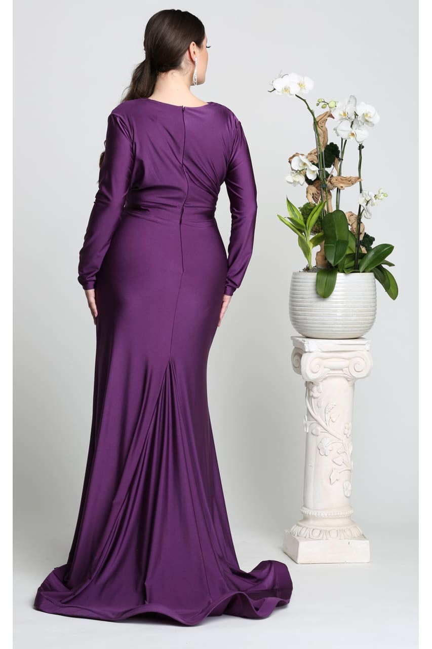 LA Merchandise LA1530 Wholesale V Neck Long Sleeve Bridesmaids Dresses - - LA Merchandise