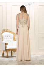 LA Merchandise LA1549 Plus Size Formal Evening Mother of Bride Gown - - LA Merchandise