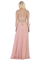 LA Merchandise LA1549 Plus Size Formal Evening Mother of Bride Gown - - LA Merchandise