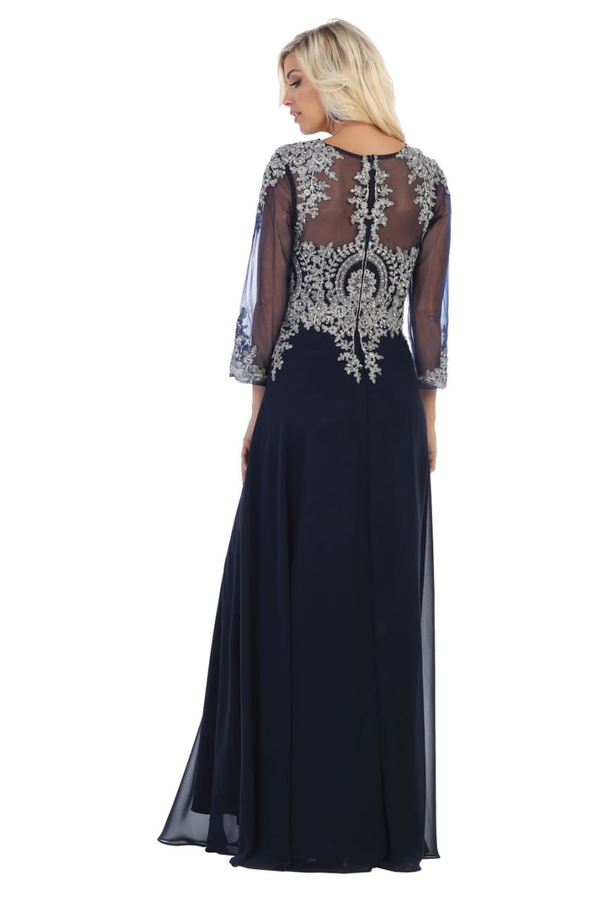 LA Merchandise LA1549 Plus Size Formal Evening Mother of Bride Gown - - LA Merchandise