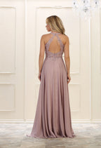 LA Merchandise LA1557 Halter A Line Open Back Wholesale Formal Dress - - Dress LA Merchandise