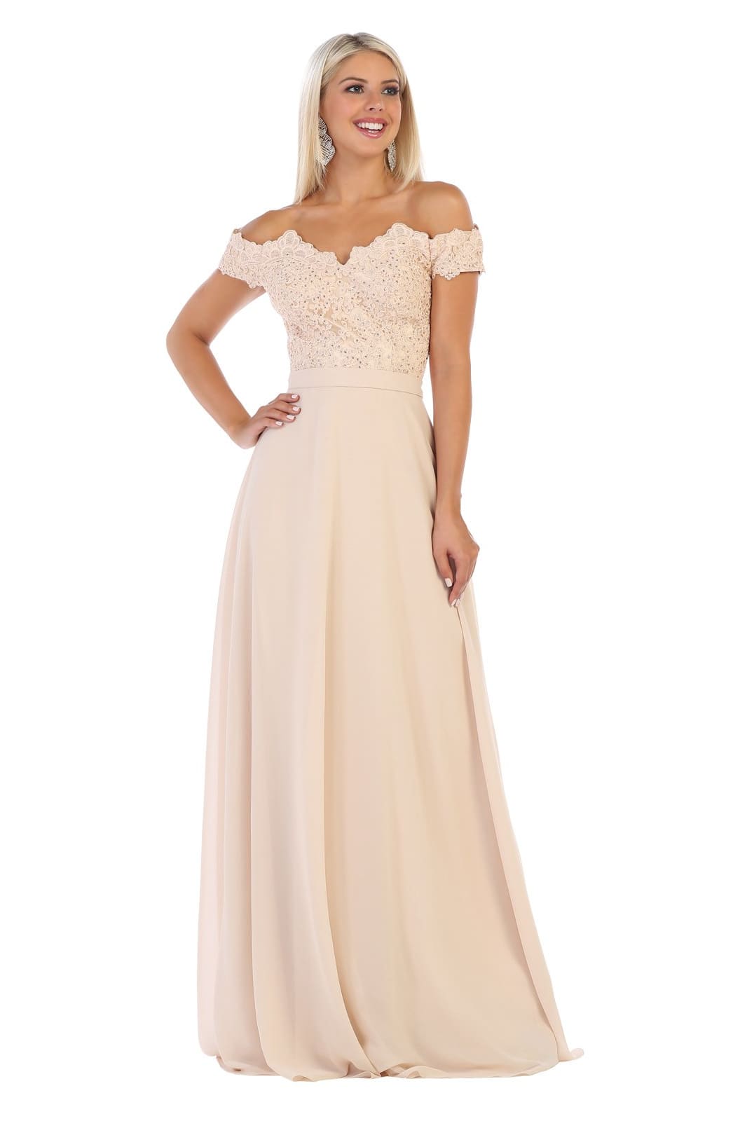 LA Merchandise LA1601 Corset Off The Shoulder Wholesale Prom Dress - - LA Merchandise