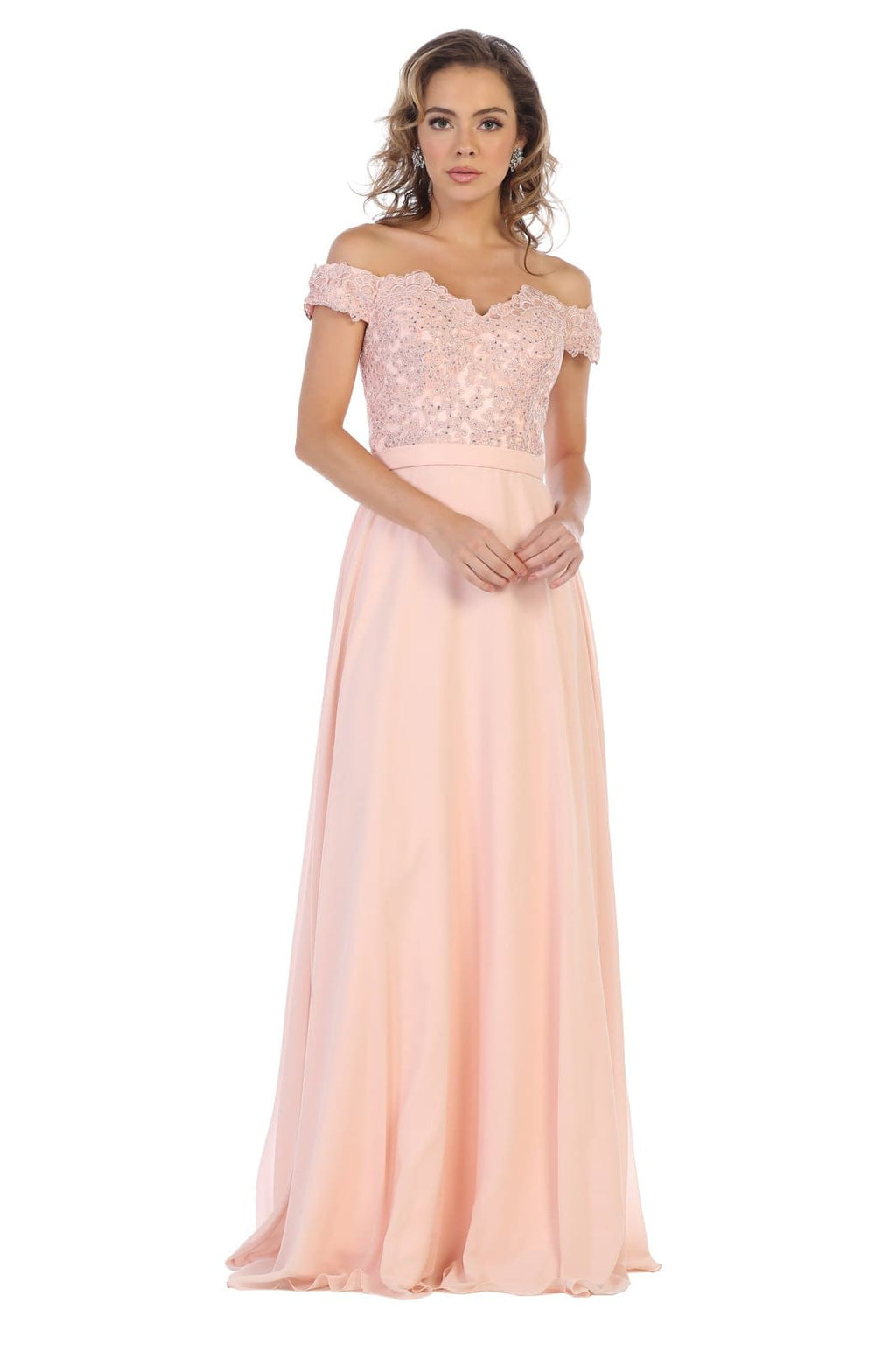 LA Merchandise LA1601 Corset Off The Shoulder Wholesale Prom Dress - - LA Merchandise