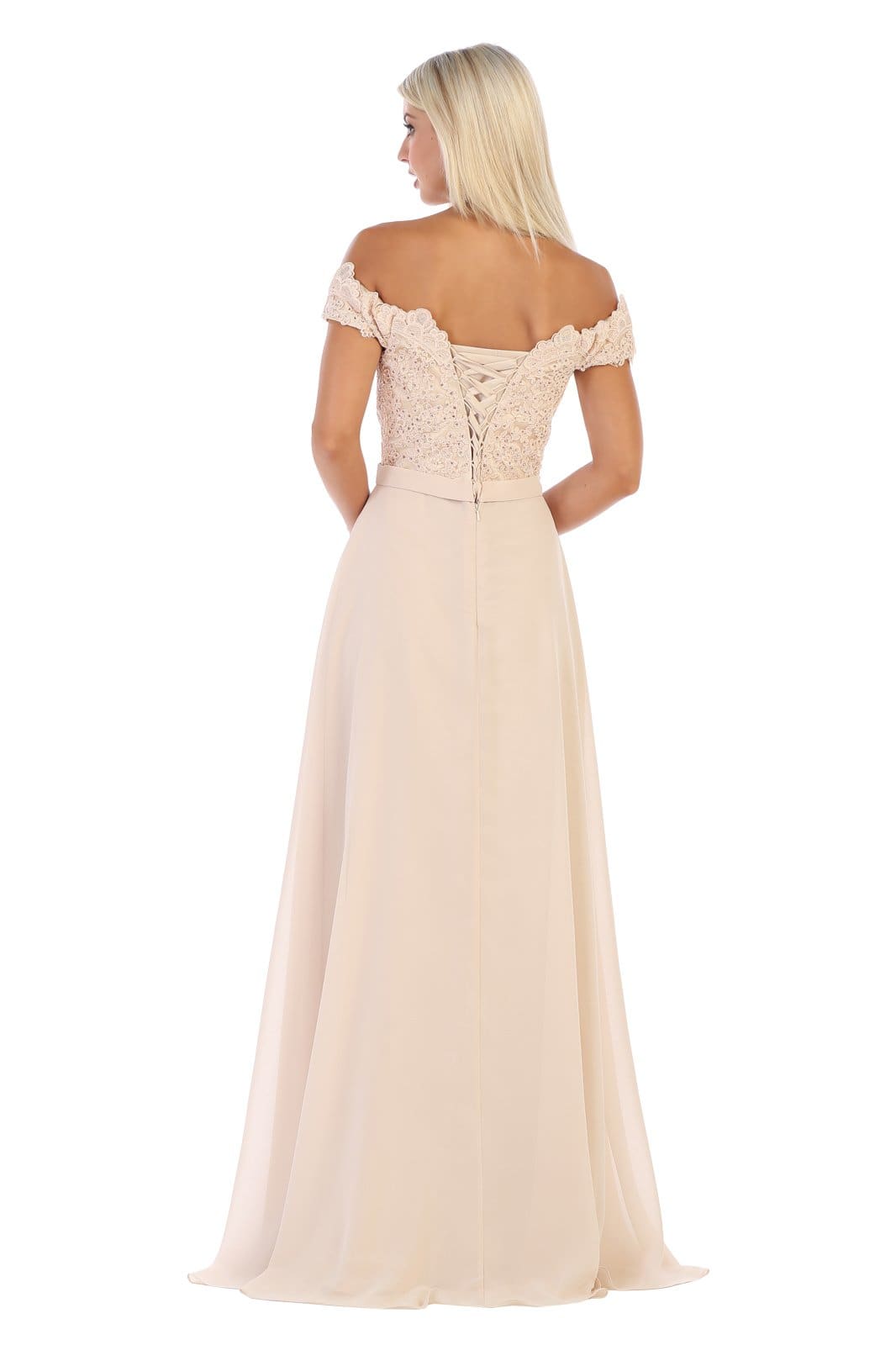 LA Merchandise LA1601 Corset Off The Shoulder Wholesale Prom Dress - - LA Merchandise