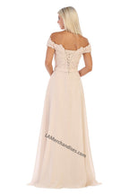 LA Merchandise LA1601 Off Shoulder Embellished Formal Evening Gown - - LA Merchandise