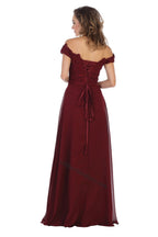LA Merchandise LA1601 Off Shoulder Embellished Formal Evening Gown - - LA Merchandise