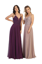 Long Prom Dress LA1750 - Eggplant - Dress LA Merchandise