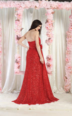 LA Merchandise LA1968 Sequined Prom Strapless Dress - - Dress LA Merchandise