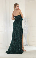 LA Merchandise LA1968 Sequined Prom Strapless Dress - - Dress LA Merchandise