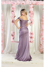 LA Merchandise LA1998 Off Shoulder Satin Bridesmaids Gown - - Dress LA Merchandise