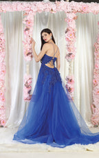 LA Merchandise LA2013 Embroidered Tulle Prom Gown - - Dress LA Merchandise