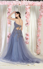 LA Merchandise LA2013 Embroidered Tulle Prom Gown - - Dress LA Merchandise