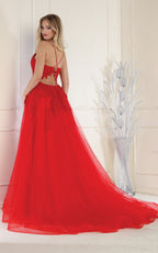 LA Merchandise LA2013 Embroidered Tulle Prom Gown - - Dress LA Merchandise