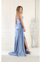 LA Merchandise LA7960 Spaghetti Strap Sweetheart Long Formal Satin Dress - - Dress LA Merchandise