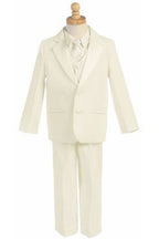 LA Merchandise LAGSS8201 5 pc Ring Boys Suit with Vest & Tie - Ivory - Boys suits LA Suits