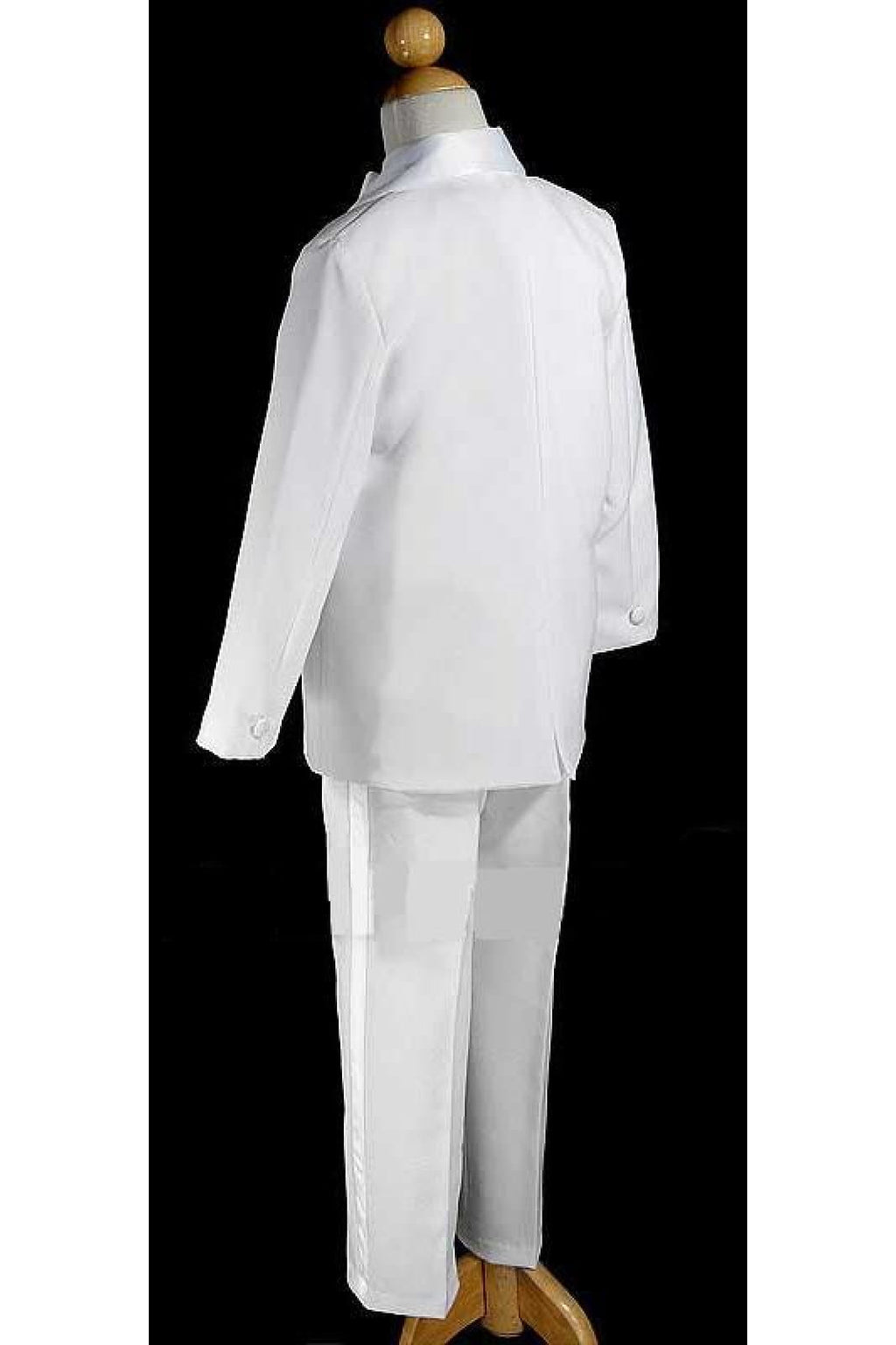 LA Merchandise LA8202 Classic Ring Boys 5 piece Black White Tuxedo - - Boys suits LA Merchandise