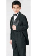 LA Merchandise LAGSS8209 5pcs. Classic Boys Tuxedo With Tail - Black - Boys suits LA Suits